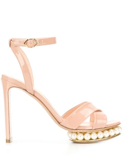 Nicholas Kirkwood Casati Pearl Platform Sandals In Neutrals