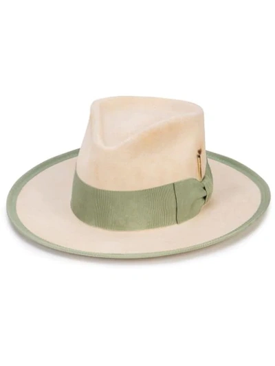 Nick Fouquet Woven Wide-brim Hat Neutral In Brown