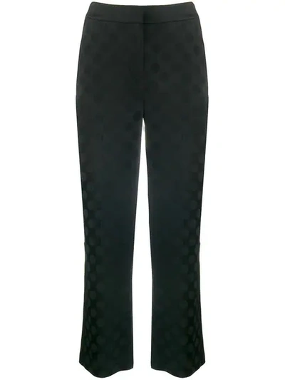 Karl Lagerfeld Dotted Tailored Trousers In Black