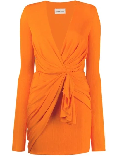 Alexandre Vauthier Jersey Dress In Orange