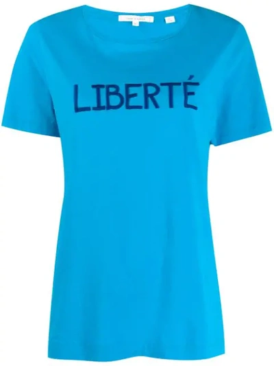 Chinti & Parker T-shirt Mit "liberté"-schriftzug In Blue