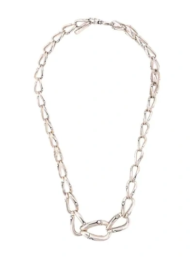 John Hardy Bamboo Graduated Link Necklace In Silver