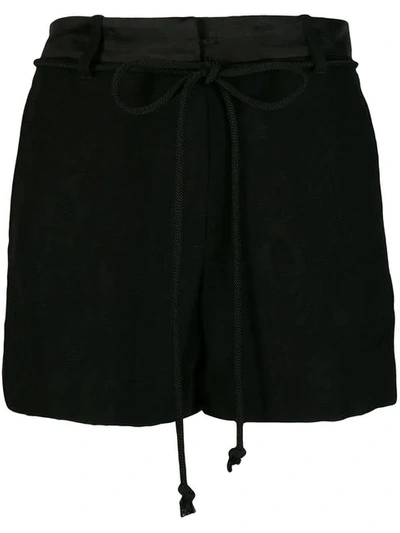 Ann Demeulemeester Jacquard Shorts In Black