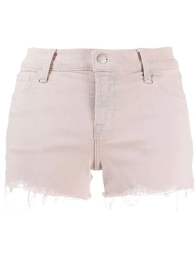 J Brand Distressed Denim Shorts - Pink