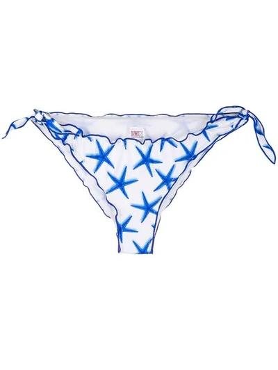 Mc2 Saint Barth Starfish Print Bikini Briefs - White In White