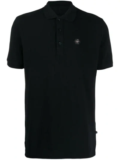 Philipp Plein Skull Polo Shirt In Black