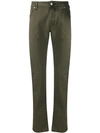 Jacob Cohen Straight Leg Chinos In Green