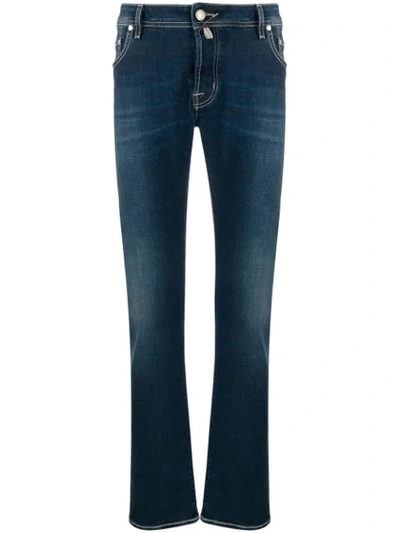 Jacob Cohen Faded Denim Jeans In Blue