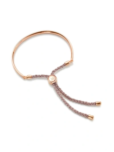 Monica Vinader Fiji 18ct Rose Gold-plated Vermeil Silver Friendship Bracelet