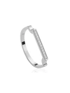 Monica Vinader Signature Thin Diamond Ring In Silver