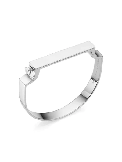 Monica Vinader Engravable Signature Bangle In Silver