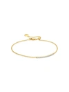Monica Vinader Skinny Short Bar Diamond Bracelet In Gold