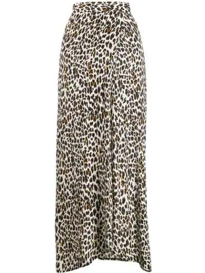 Andamane Leopard Print Skirt - Brown