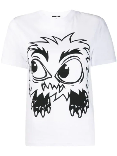 Mcq By Alexander Mcqueen Monster-print Cotton-jersey T-shirt In White