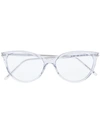 Saint Laurent Transparent Frame Glasses In Neutrals