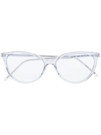 Saint Laurent Transparent Frame Glasses In Neutrals