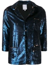 In The Mood For Love Sofia Sequined Blazer In Blue