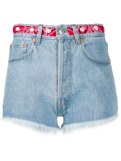 Forte Dei Marmi Couture Denim Cut Offs In Blue