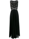 Ermanno Ermanno Embellished Sleeveless Gown In Black