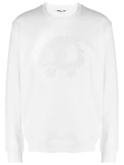 Mcq By Alexander Mcqueen Monster Logo Sweatshirt In White