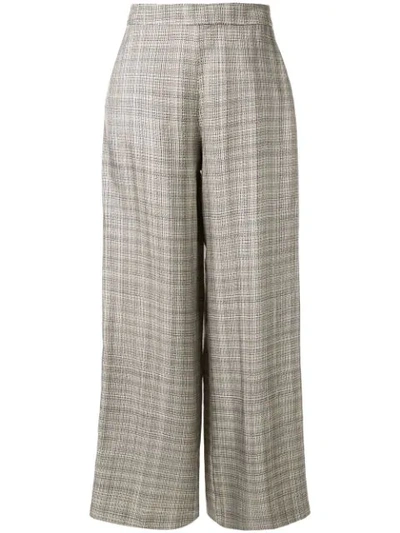 Layeur Checked Tailored Trousers In Grey