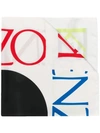 Kenzo Logo Scarf In White