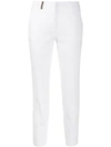 Peserico Tailored Cropped Chinos - White
