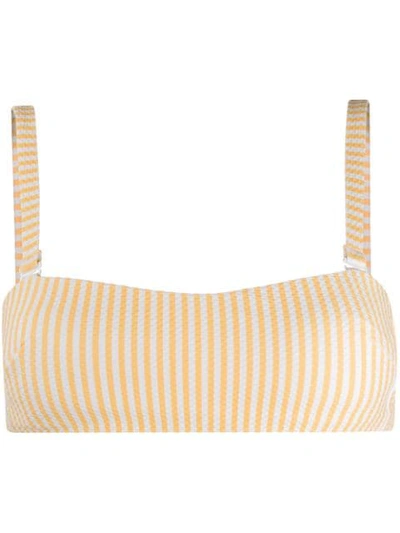 Asceno Wrap Bandeau Top In Yellow