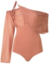 Amir Slama One-shoulder Body In Neutrals