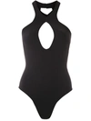 Amir Slama Central Keyhole Body In Black