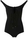 Amir Slama Tie Strap Panelled Body In Black