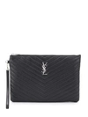 Saint Laurent Jolie Monogram Clutch Bag In Black