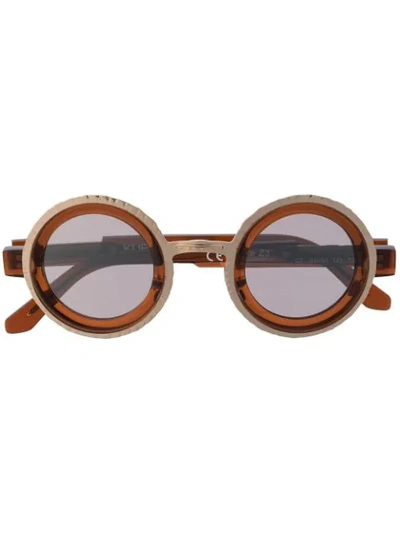 Kuboraum Z3 Round Frame Sunglasses In Brown