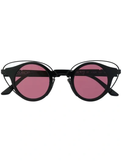 Kuboraum N10 Round Frame Sunglasses In Black