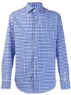 Etro Checked Shirt In Blue