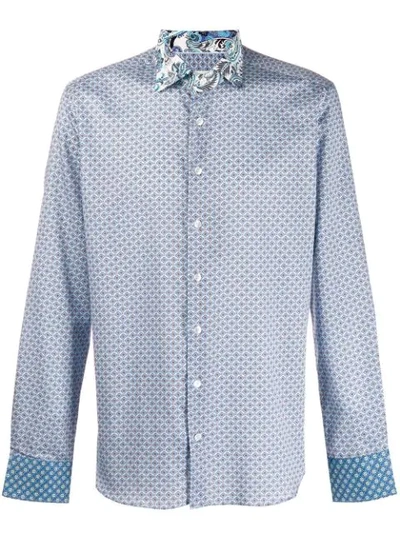 Etro Printed Button-up Shirt In Blue