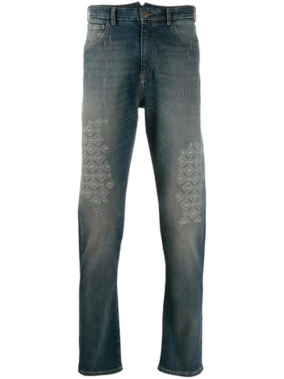 Etro Printed Denim Jeans - Blue