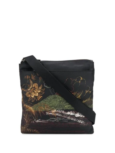 Etro Lake Print Messenger Bag - Black