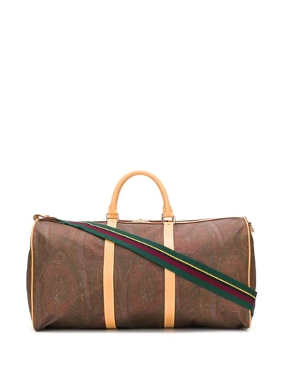 Etro Paisley Print Holdall Bag In Brown