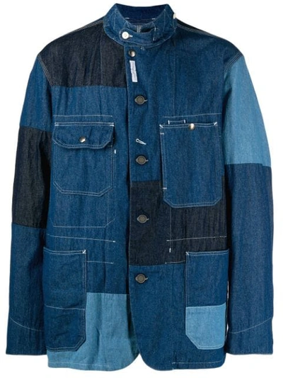 Engineered Garments Patchwork Denim Jacket In Blue