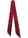 Andamane Leopard Print Thin Scarf In Red