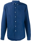 Michael Kors Long Sleeve Shirt In Blue