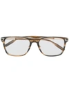 Montblanc Rectangular Frame Glasses In Brown