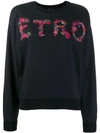 Etro Paisley Logo Print Sweatshirt - Black
