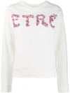 Etro Paisley Logo Print Sweatshirt In White