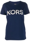 Michael Michael Kors Stud Embellished T-shirt In Blue