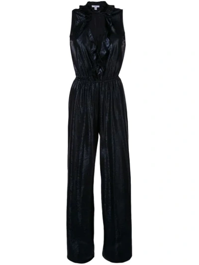 Zac Zac Posen Amanda Ruffled Jumpsuit In Black