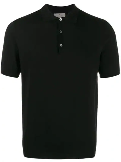 Canali Classic Polo Shirt In Black