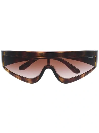 Vogue Eyewear X Gigi Hadid Band Sunglasses In Brown