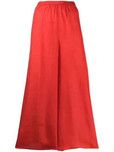 Mes Demoiselles Wide-leg Flared Trousers In Red